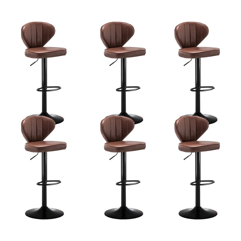 Home Swivel verstelbare hoogte Krukkruk Moderne matte afwerking Lederen barstool