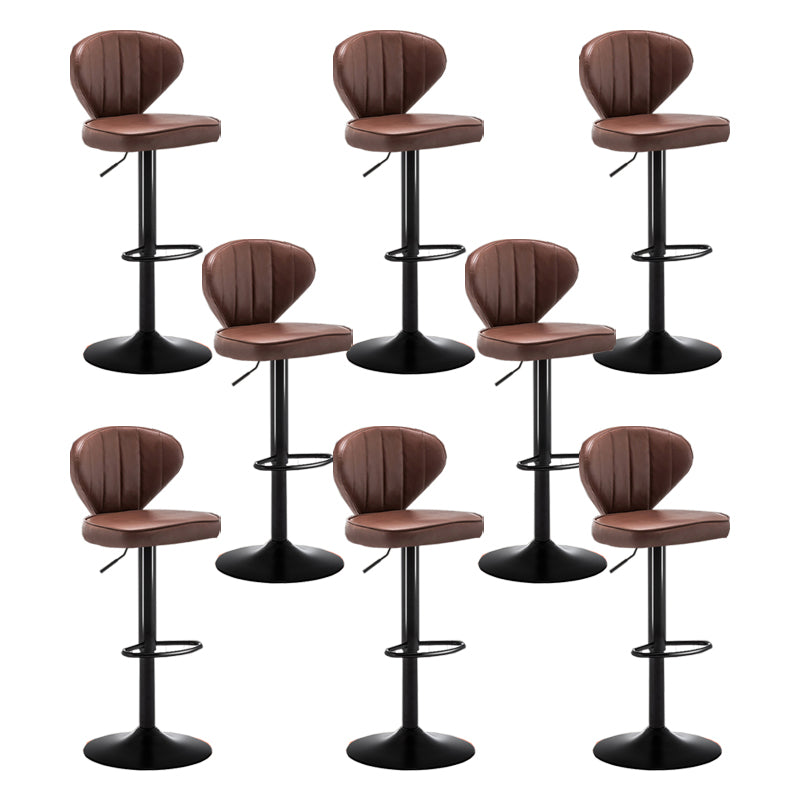 Home Swivel verstelbare hoogte Krukkruk Moderne matte afwerking Lederen barstool