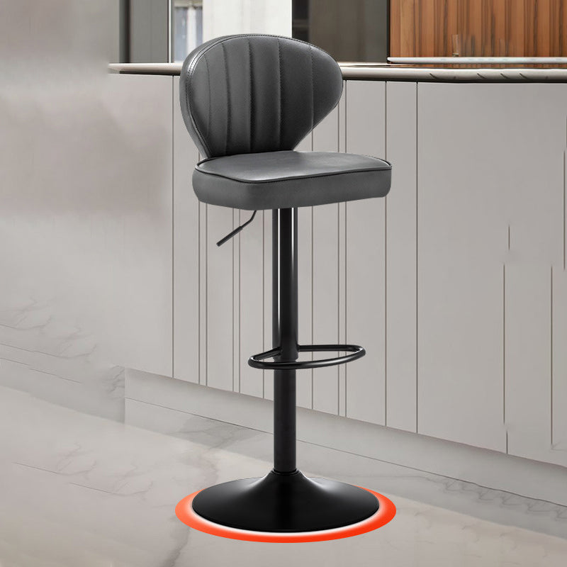 Home Swivel verstelbare hoogte Krukkruk Moderne matte afwerking Lederen barstool