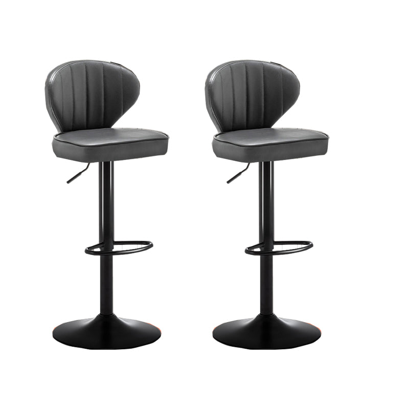Home Swivel verstelbare hoogte Krukkruk Moderne matte afwerking Lederen barstool