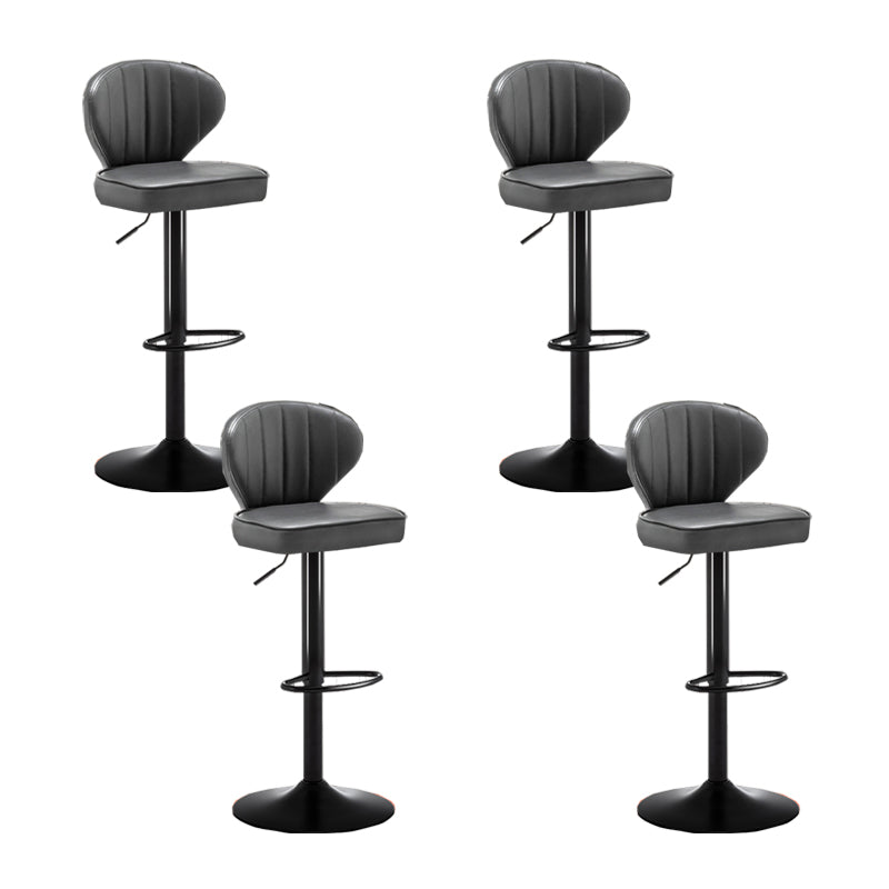 Home Swivel verstelbare hoogte Krukkruk Moderne matte afwerking Lederen barstool
