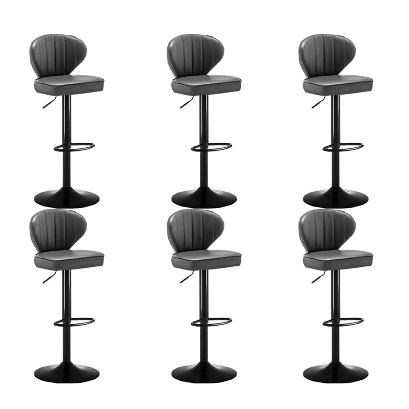 Home Swivel verstelbare hoogte Krukkruk Moderne matte afwerking Lederen barstool
