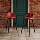 Faux Leather Armless Bar Stool Industrial Low Back Bar Chair with Metal Footrest Clearhalo 'Bar Furniture' 'Bar Stools' 'bar_stools' 'furn' 'furn_bar_stools' 'Furniture' 'Kitchen & Dining Furniture' 5778373