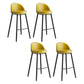 Faux Leather Armless Bar Stool Industrial Low Back Bar Chair with Metal Footrest Yellow 4 Piece Set Clearhalo 'Bar Furniture' 'Bar Stools' 'bar_stools' 'furn' 'furn_bar_stools' 'Furniture' 'Kitchen & Dining Furniture' 5778384