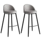 Faux Leather Armless Bar Stool Industrial Low Back Bar Chair with Metal Footrest Grey 2 Piece Set Clearhalo 'Bar Furniture' 'Bar Stools' 'bar_stools' 'furn' 'furn_bar_stools' 'Furniture' 'Kitchen & Dining Furniture' 5778390