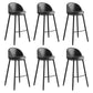 Faux Leather Armless Bar Stool Industrial Low Back Bar Chair with Metal Footrest Black 6 Piece Set Clearhalo 'Bar Furniture' 'Bar Stools' 'bar_stools' 'furn' 'furn_bar_stools' 'Furniture' 'Kitchen & Dining Furniture' 5778397