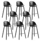 Faux Leather Armless Bar Stool Industrial Low Back Bar Chair with Metal Footrest Black 8 Piece Set Clearhalo 'Bar Furniture' 'Bar Stools' 'bar_stools' 'furn' 'furn_bar_stools' 'Furniture' 'Kitchen & Dining Furniture' 5778398