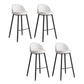 Faux Leather Armless Bar Stool Industrial Low Back Bar Chair with Metal Footrest White 4 Piece Set Clearhalo 'Bar Furniture' 'Bar Stools' 'bar_stools' 'furn' 'furn_bar_stools' 'Furniture' 'Kitchen & Dining Furniture' 5778401