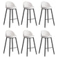 Faux Leather Armless Bar Stool Industrial Low Back Bar Chair with Metal Footrest White 6 Piece Set Clearhalo 'Bar Furniture' 'Bar Stools' 'bar_stools' 'furn' 'furn_bar_stools' 'Furniture' 'Kitchen & Dining Furniture' 5778402
