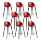 Faux Leather Armless Bar Stool Industrial Low Back Bar Chair with Metal Footrest Red 8 Piece Set Clearhalo 'Bar Furniture' 'Bar Stools' 'bar_stools' 'furn' 'furn_bar_stools' 'Furniture' 'Kitchen & Dining Furniture' 5778408