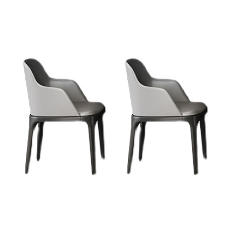 Grey Designer 1/2/5/6/7 Pieces Dining Table Set Rectangle Stone Dinette Set 2 Light Grey Chairs Clearhalo 'Dining Room Sets' 'Dining Tables & Seating' 'dining_room_set' 'furn' 'furn_dining_room_set' 'Furniture' 'Kitchen & Dining Furniture' 5778414