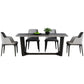 Grey Designer 1/2/5/6/7 Pieces Dining Table Set Rectangle Stone Dinette Set Clearhalo 'Dining Room Sets' 'Dining Tables & Seating' 'dining_room_set' 'furn' 'furn_dining_room_set' 'Furniture' 'Kitchen & Dining Furniture' 5778417