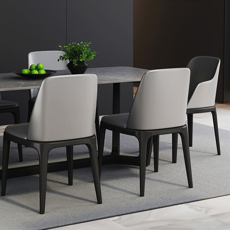 Grey Designer 1/2/5/6/7 Pieces Dining Table Set Rectangle Stone Dinette Set Clearhalo 'Dining Room Sets' 'Dining Tables & Seating' 'dining_room_set' 'furn' 'furn_dining_room_set' 'Furniture' 'Kitchen & Dining Furniture' 5778420
