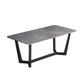 Grey Designer 1/2/5/6/7 Pieces Dining Table Set Rectangle Stone Dinette Set Clearhalo 'Dining Room Sets' 'Dining Tables & Seating' 'dining_room_set' 'furn' 'furn_dining_room_set' 'Furniture' 'Kitchen & Dining Furniture' 5778425