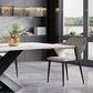 Modern Rectangle Sintered Stone Table Set 1/4/5 Pieces Dining Set Clearhalo 'Dining Room Sets' 'Dining Tables & Seating' 'dining_room_set' 'furn' 'furn_dining_room_set' 'Furniture' 'Kitchen & Dining Furniture' 5778437