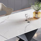 Modern Rectangle Sintered Stone Table Set 1/4/5 Pieces Dining Set Clearhalo 'Dining Room Sets' 'Dining Tables & Seating' 'dining_room_set' 'furn' 'furn_dining_room_set' 'Furniture' 'Kitchen & Dining Furniture' 5778438