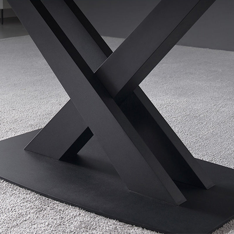 Modern Adjustable 1/4/5/7 Dining Table Set Rectangle Indoor Dinette Set in White Clearhalo 'Dining Room Sets' 'Dining Tables & Seating' 'dining_room_set' 'furn' 'furn_dining_room_set' 'Furniture' 'Kitchen & Dining Furniture' 5778452