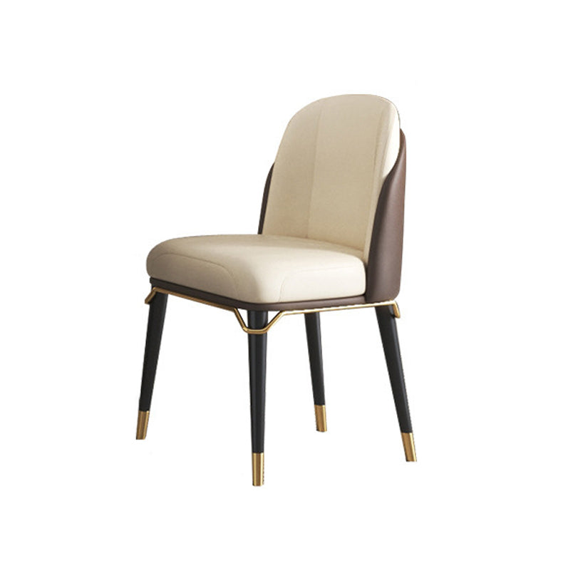 Nordic Glam Rectangle Sintered Stone Table Set 1/4/5/6/8 Pieces Dining Set 1 Beige Chair Clearhalo 'Dining Room Sets' 'Dining Tables & Seating' 'dining_room_set' 'furn' 'furn_dining_room_set' 'Furniture' 'Kitchen & Dining Furniture' 5778457