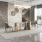 Nordic Glam Rectangle Sintered Stone Table Set 1/4/5/6/8 Pieces Dining Set Clearhalo 'Dining Room Sets' 'Dining Tables & Seating' 'dining_room_set' 'furn' 'furn_dining_room_set' 'Furniture' 'Kitchen & Dining Furniture' 5778466