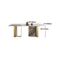 Nordic Glam Rectangle Sintered Stone Table Set 1/4/5/6/8 Pieces Dining Set Clearhalo 'Dining Room Sets' 'Dining Tables & Seating' 'dining_room_set' 'furn' 'furn_dining_room_set' 'Furniture' 'Kitchen & Dining Furniture' 5778468