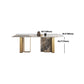 Nordic Glam Rectangle Sintered Stone Table Set 1/4/5/6/8 Pieces Dining Set Clearhalo 'Dining Room Sets' 'Dining Tables & Seating' 'dining_room_set' 'furn' 'furn_dining_room_set' 'Furniture' 'Kitchen & Dining Furniture' 5778469
