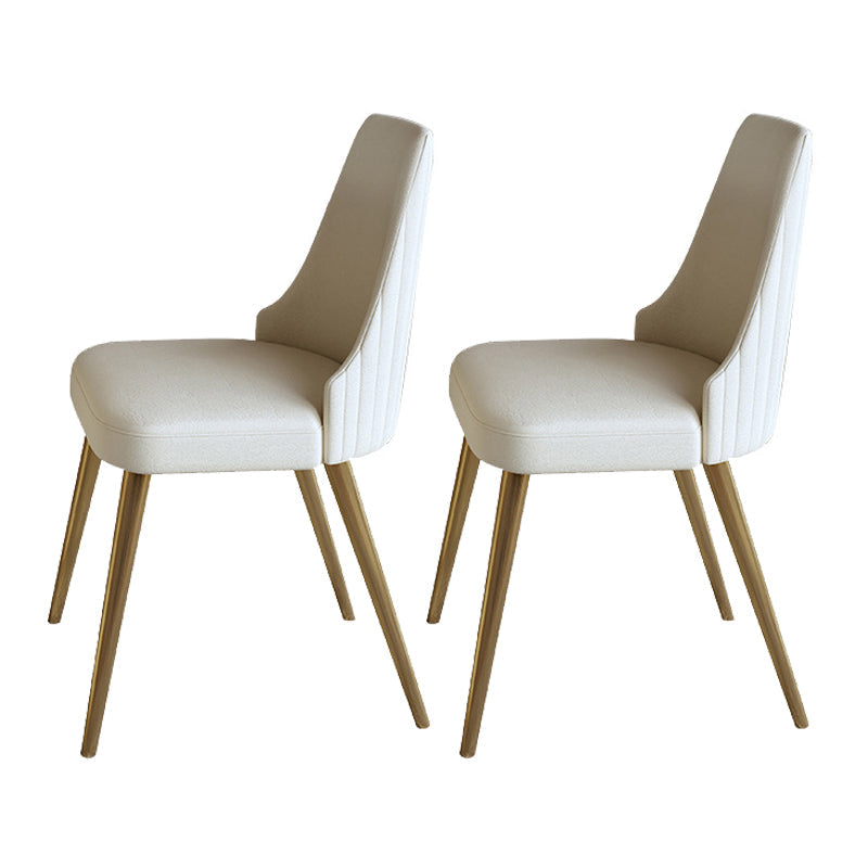 Nordic Glam Rectangle Sintered Stone Table Set 1/2/3/5/7 Pieces Dining Set 2 Beige Chairs Clearhalo 'Dining Room Sets' 'Dining Tables & Seating' 'dining_room_set' 'furn' 'furn_dining_room_set' 'Furniture' 'Kitchen & Dining Furniture' 5778475