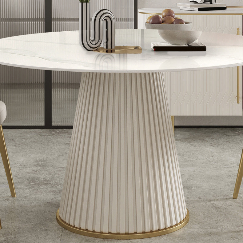 Nordic Glam Rectangle Sintered Stone Table Set 1/2/3/5/7 Pieces Dining Set Clearhalo 'Dining Room Sets' 'Dining Tables & Seating' 'dining_room_set' 'furn' 'furn_dining_room_set' 'Furniture' 'Kitchen & Dining Furniture' 5778483