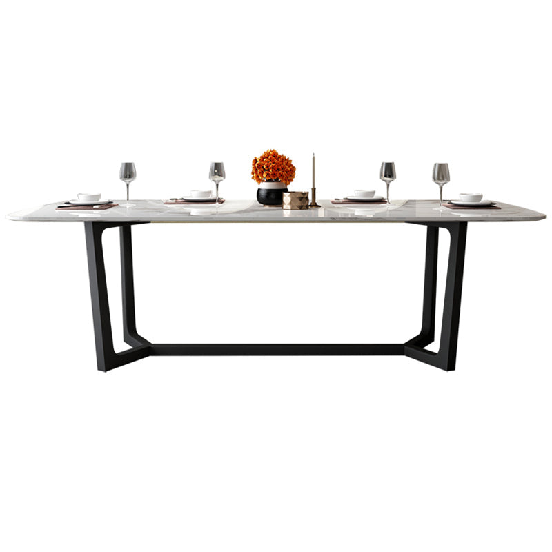 Juego de mesa de piedra sinterizada rectangular de estilo moderno 1/4/5/7 Piezas Set de comedor