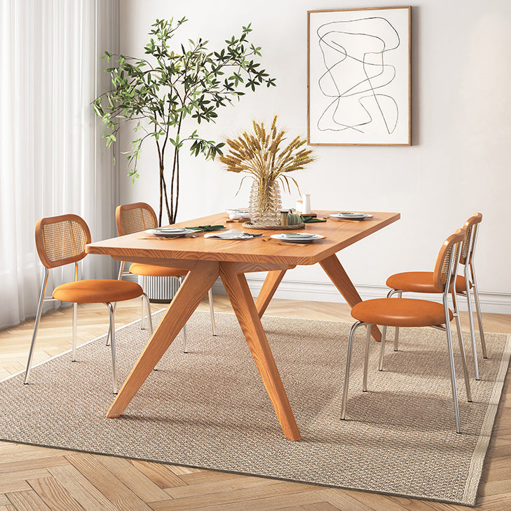 Rectangle Dining Set 1/2/5 Pcs Solid Wood Dining Table and Chairs 5 Pieces: Table, 4 Chairs Clearhalo 'Dining Room Sets' 'Dining Tables & Seating' 'dining_room_set' 'furn' 'furn_dining_room_set' 'Furniture' 'Kitchen & Dining Furniture' 5778614