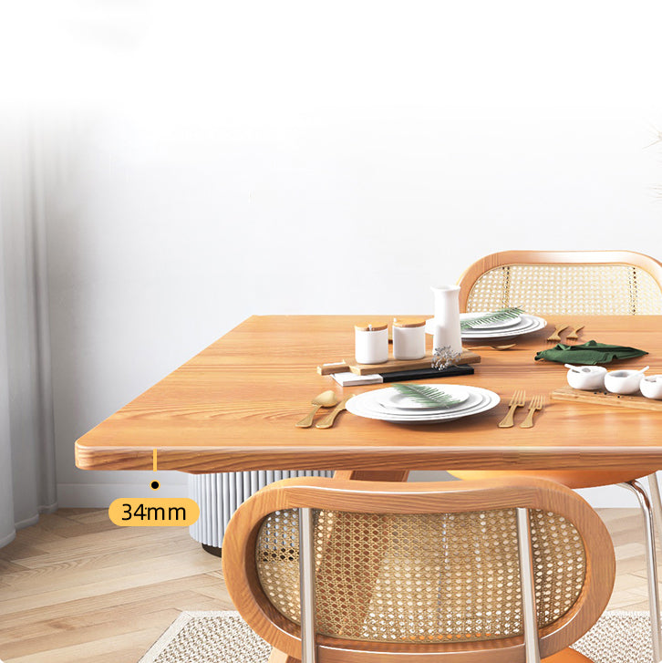 Rectangle Dining Set 1/2/5 Pcs Solid Wood Dining Table and Chairs Clearhalo 'Dining Room Sets' 'Dining Tables & Seating' 'dining_room_set' 'furn' 'furn_dining_room_set' 'Furniture' 'Kitchen & Dining Furniture' 5778621