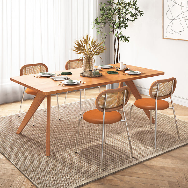 Rectangle Dining Set 1/2/5 Pcs Solid Wood Dining Table and Chairs Clearhalo 'Dining Room Sets' 'Dining Tables & Seating' 'dining_room_set' 'furn' 'furn_dining_room_set' 'Furniture' 'Kitchen & Dining Furniture' 5778624
