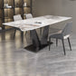 Set da tavolo di pietra sinterizzato moderno del rettangolo 1/4/5/7 pezzi set da pranzo