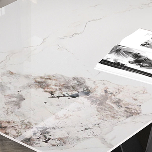 Set da tavolo di pietra sinterizzato moderno del rettangolo 1/4/5/7 pezzi set da pranzo