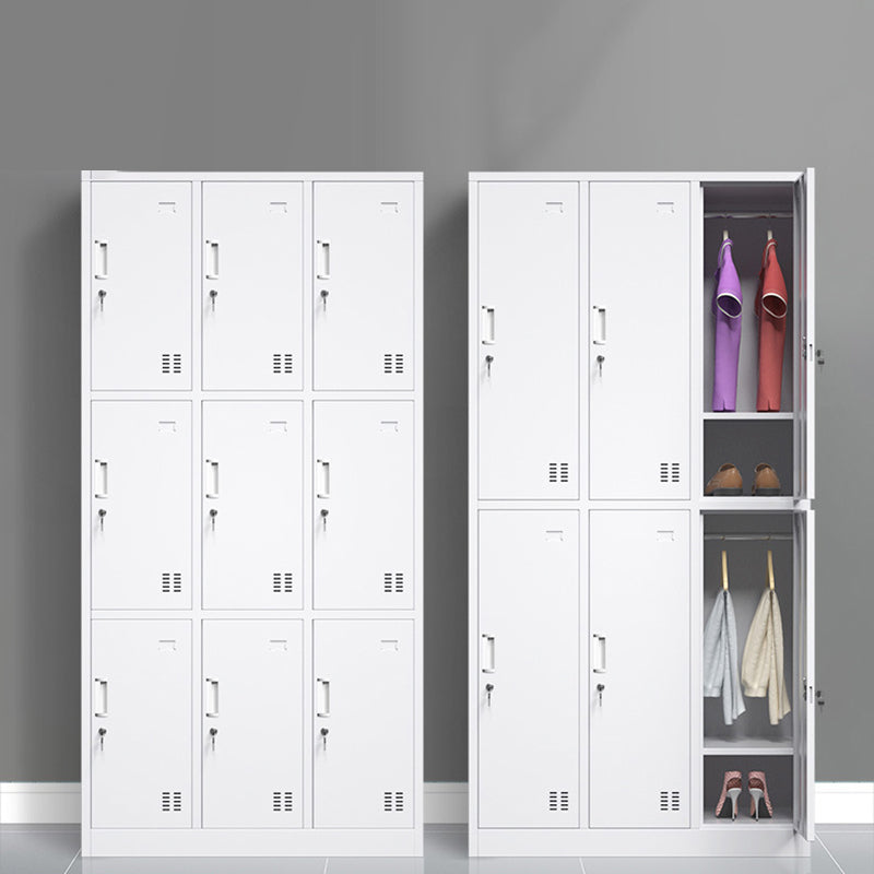 Contemporary Style Wardrobe Metal Home Wardrobe Closet with Locks
