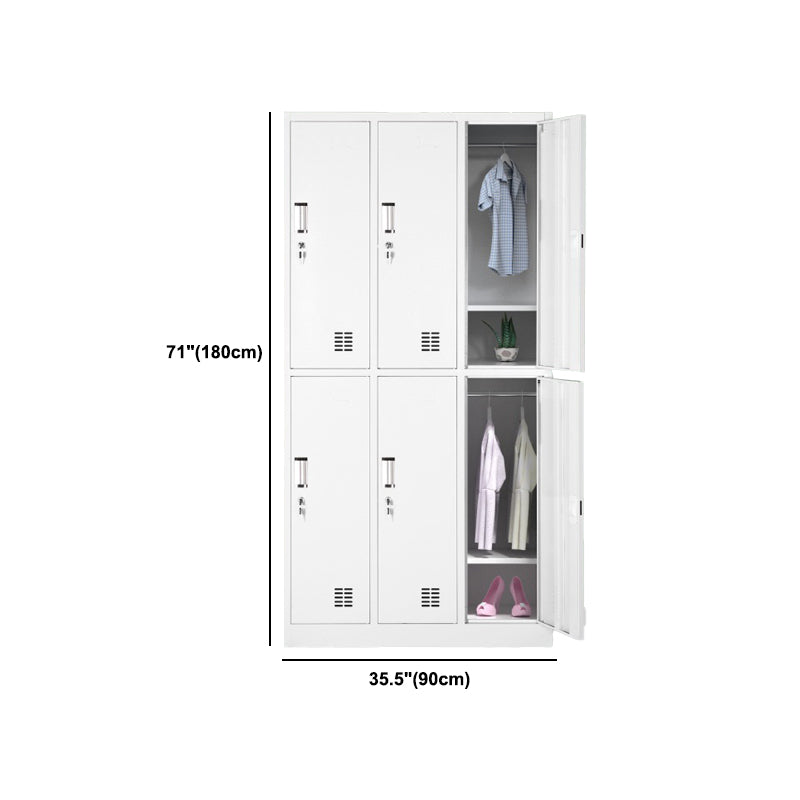 Contemporary Style Wardrobe Metal Home Wardrobe Closet with Locks