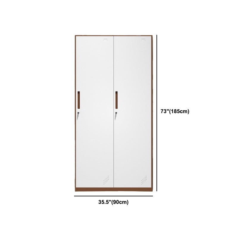 Contemporary Style Wardrobe Metal Home Wardrobe Closet with Locks