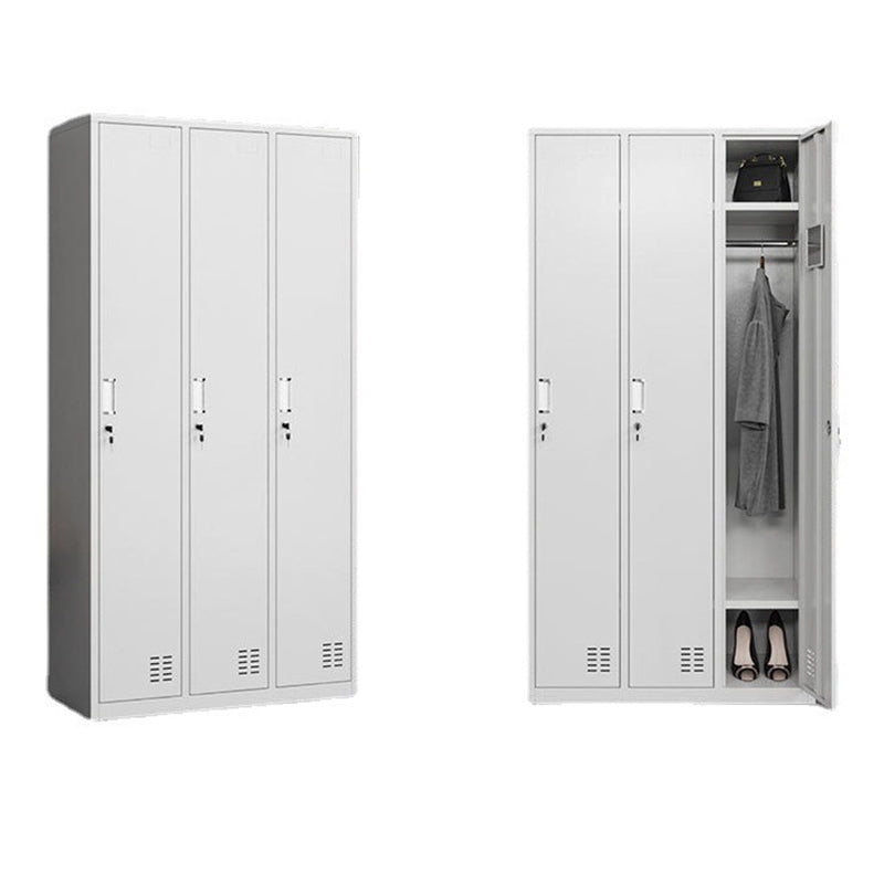 Modern Style Metal Wardrobe White Colour Freestanding Wardrobe Closet