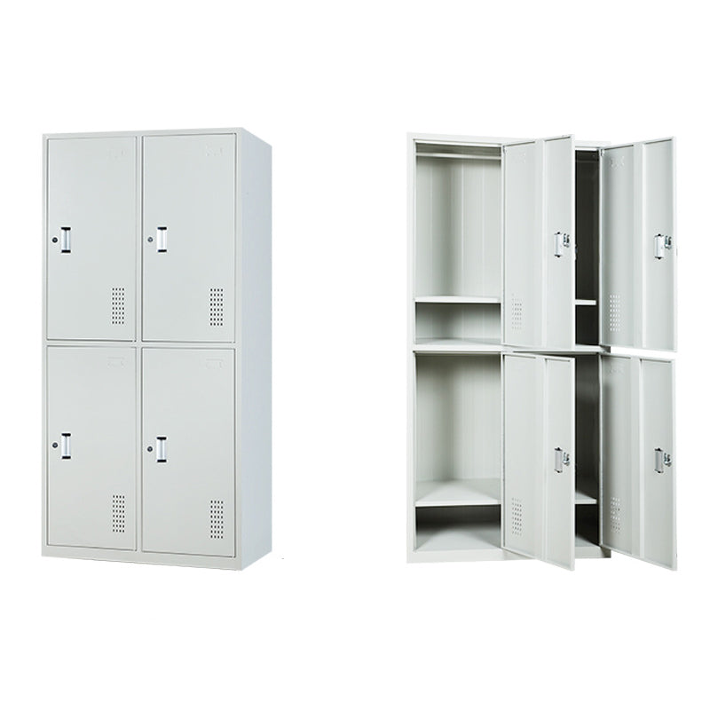 Modern Style Metal Wardrobe White Colour Freestanding Wardrobe Closet