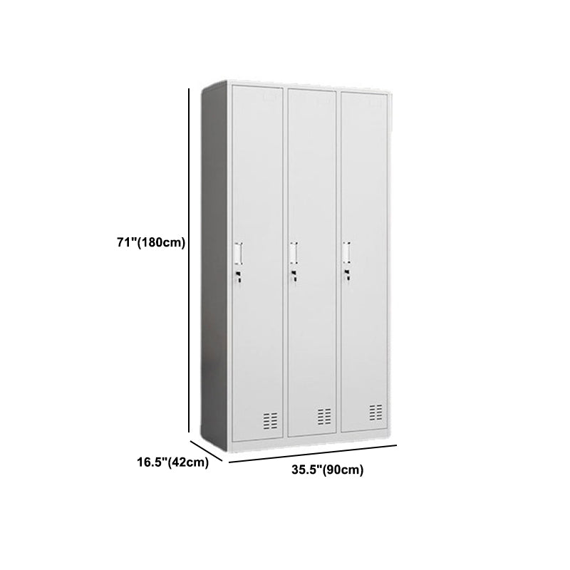 Modern Style Metal Wardrobe White Colour Freestanding Wardrobe Closet
