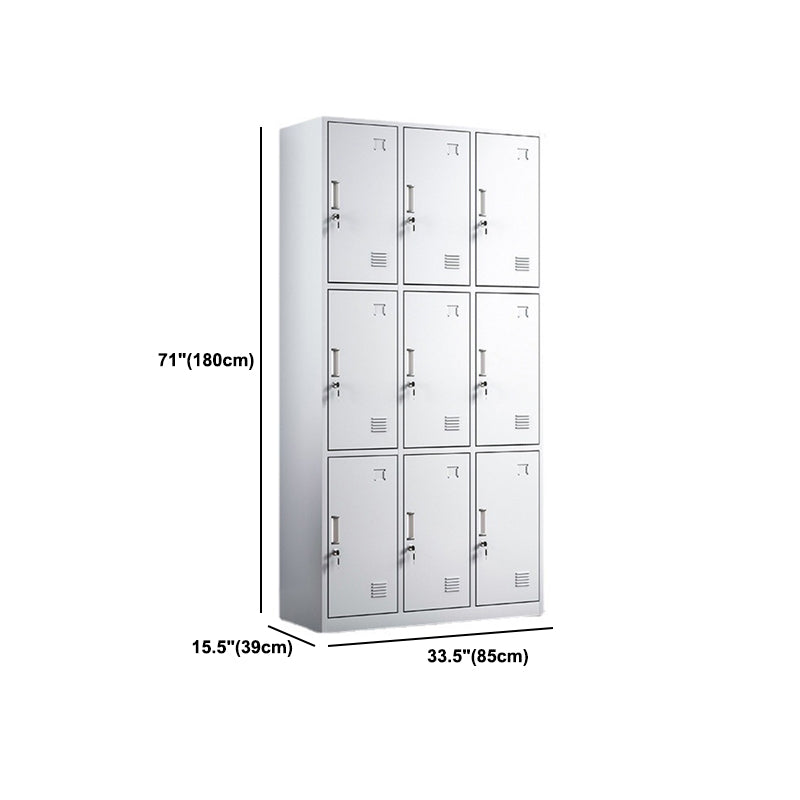Modern Style Metal Wardrobe White Colour Freestanding Wardrobe Closet