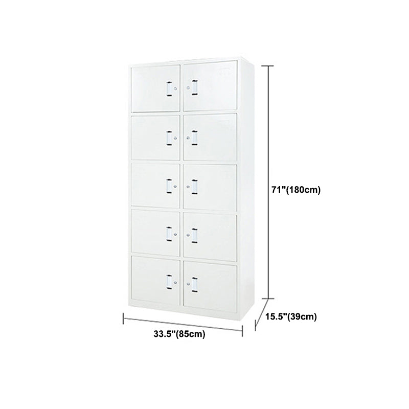 Modern Style Metal Wardrobe White Colour Freestanding Wardrobe Closet