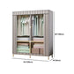 Contemporary Style Wardrobe Armoire Solid Wood Bedroom Wardrobe Closet with Shelves