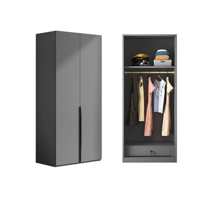 Armoire de couleur gris armoire en bois de chambre à coucher placard avec 1 tiroir