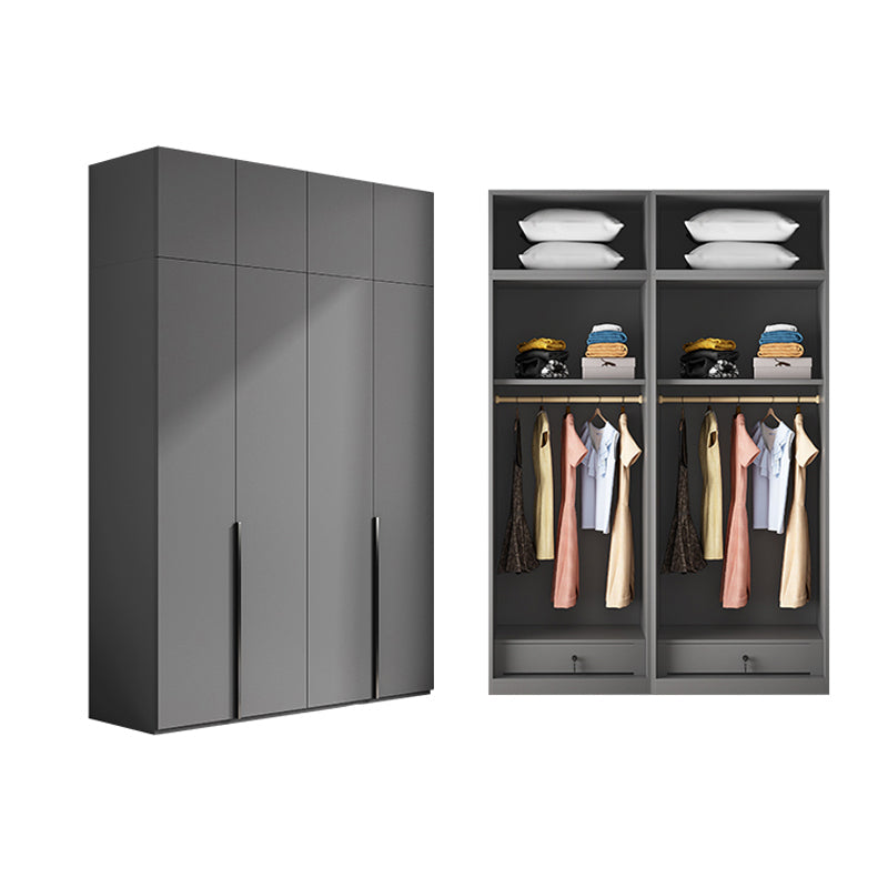 Armoire de couleur gris armoire en bois de chambre à coucher placard avec 1 tiroir