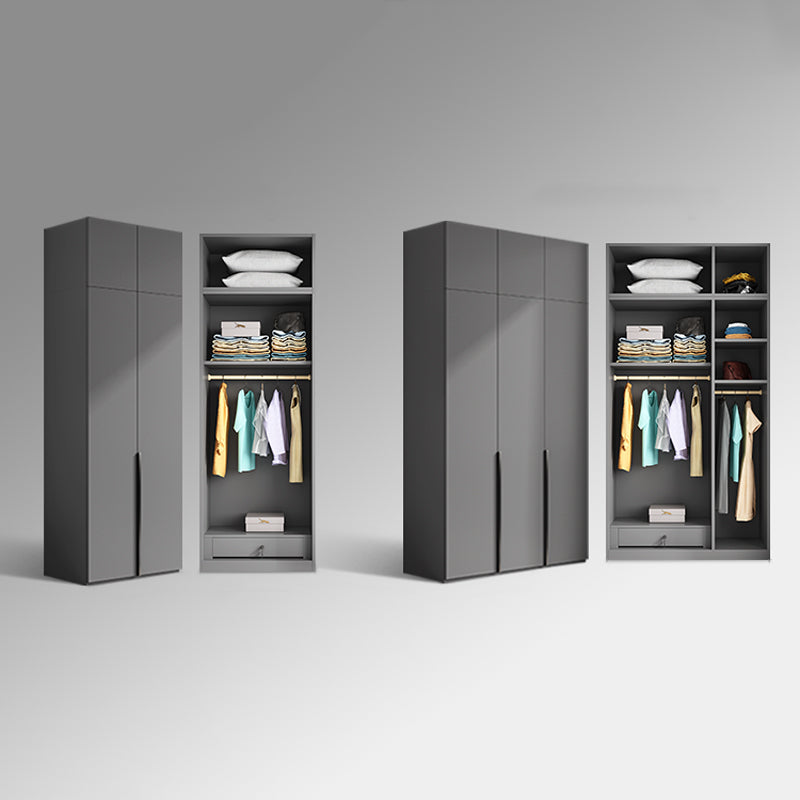 Armoire de couleur gris armoire en bois de chambre à coucher placard avec 1 tiroir