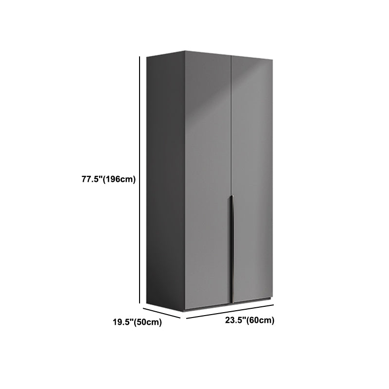 Armoire de couleur gris armoire en bois de chambre à coucher placard avec 1 tiroir