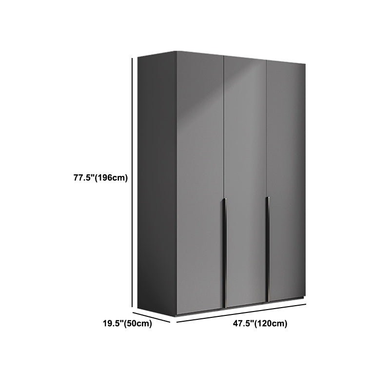 Armoire de couleur gris armoire en bois de chambre à coucher placard avec 1 tiroir