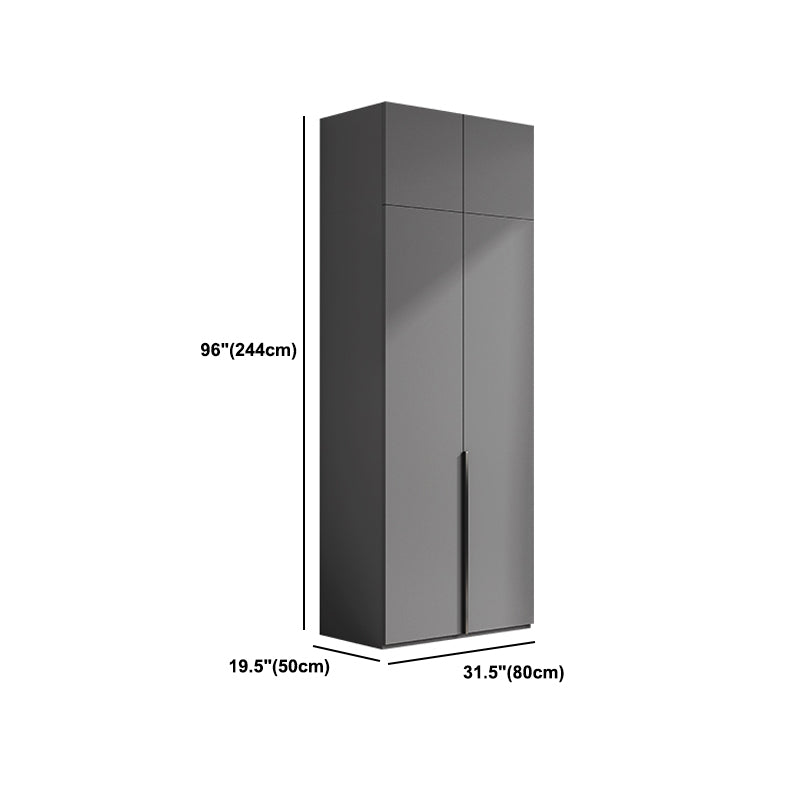 Armoire de couleur gris armoire en bois de chambre à coucher placard avec 1 tiroir