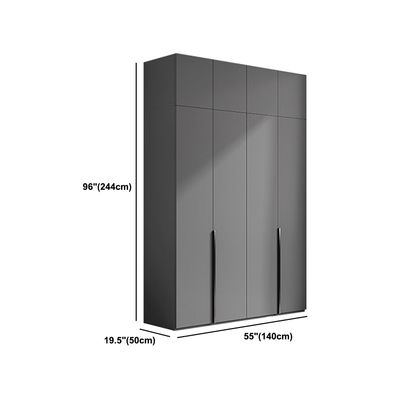 Armoire de couleur gris armoire en bois de chambre à coucher placard avec 1 tiroir