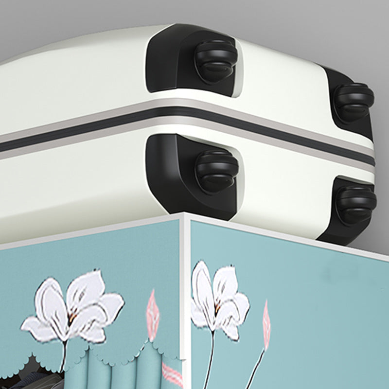 Armario de armario de dormitorio de metal de estilo contemporáneo con estantes